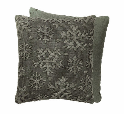 #105146  Snowflake Pillow 18x18