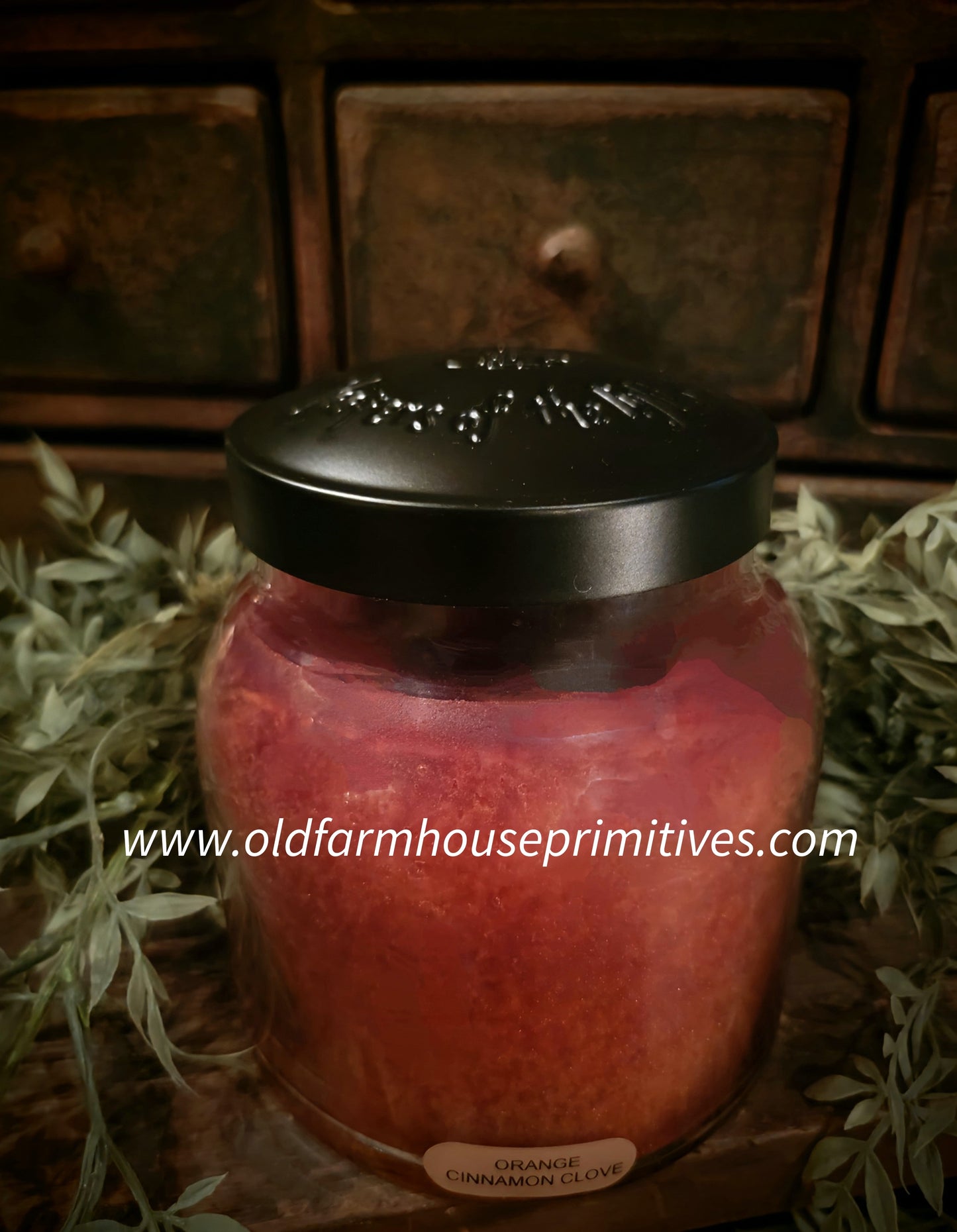 #110271  ORANGE CINNAMON CLOVE 34oz Jar Candle